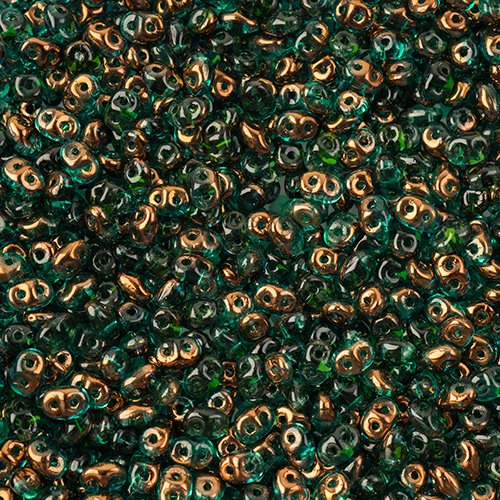 Superduos - Emerald Semi Bronze Luster