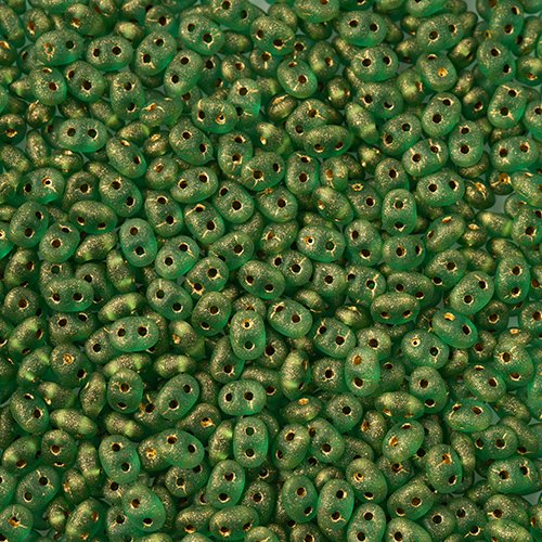 Superduos - Emerald Bronze Ice Lined