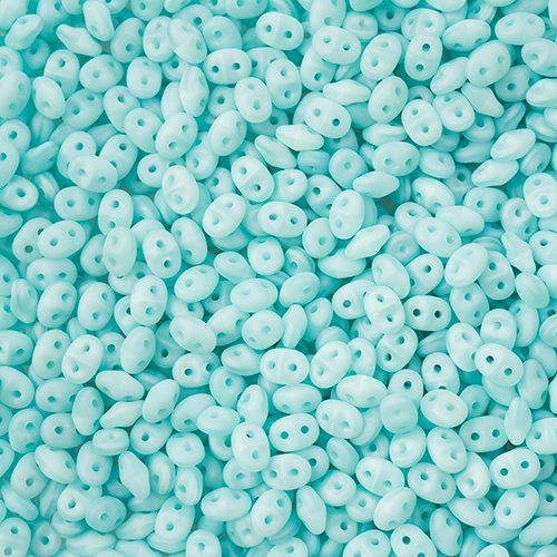 Superduos - Silk Blue Opal Matte