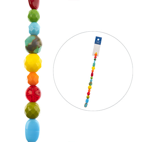 Czech Glass Beads - Assorted Shapes and Sizes - Candy (7in Strand)