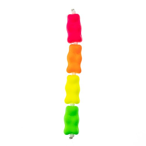 Gummy Bear - 19mm - Opaque Neon Multi Mix (Strand of 4)