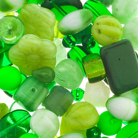 Bead Mix -  Czech Glass Bead Mix - Appletini (50 g)