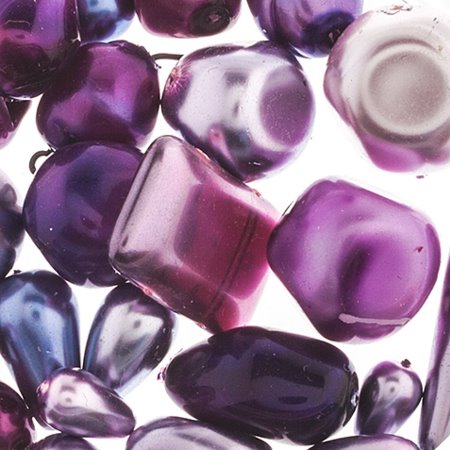 Bead Mix -  Czech Glass Pearl Mix - Purple Velvet (50 g)