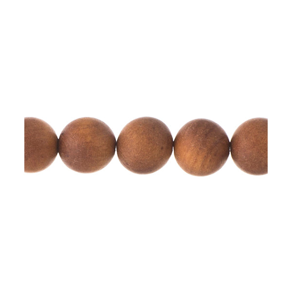 Wood Beads - 10 mm Round - Sandalwood (strand)