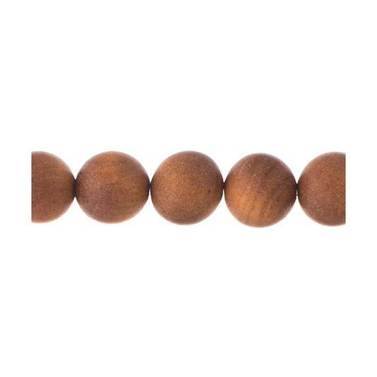 Wood Beads - 10 mm Round - Sandalwood (strand)