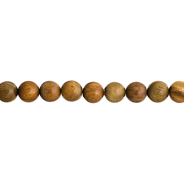 Wood Beads - 6mm Round Sandalwood - Light Green (strand)