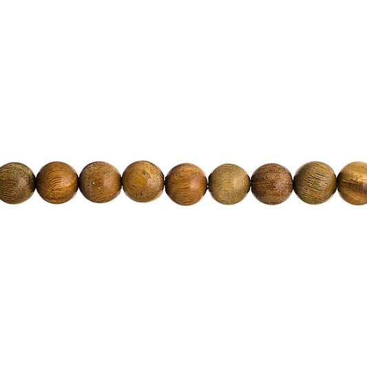 Wood Beads - 6mm Round Sandalwood - Light Green (strand)
