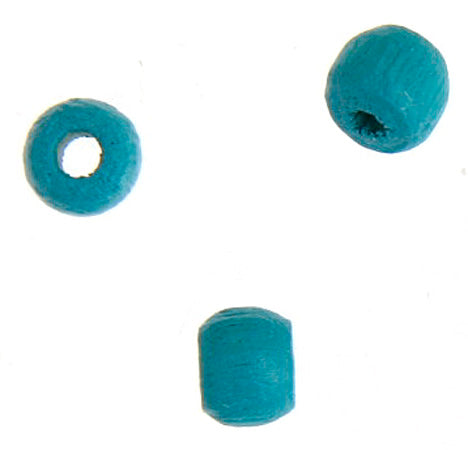 Euro Wood - 6x4.5mm Crow Beads - Turquoise (1000pcs)