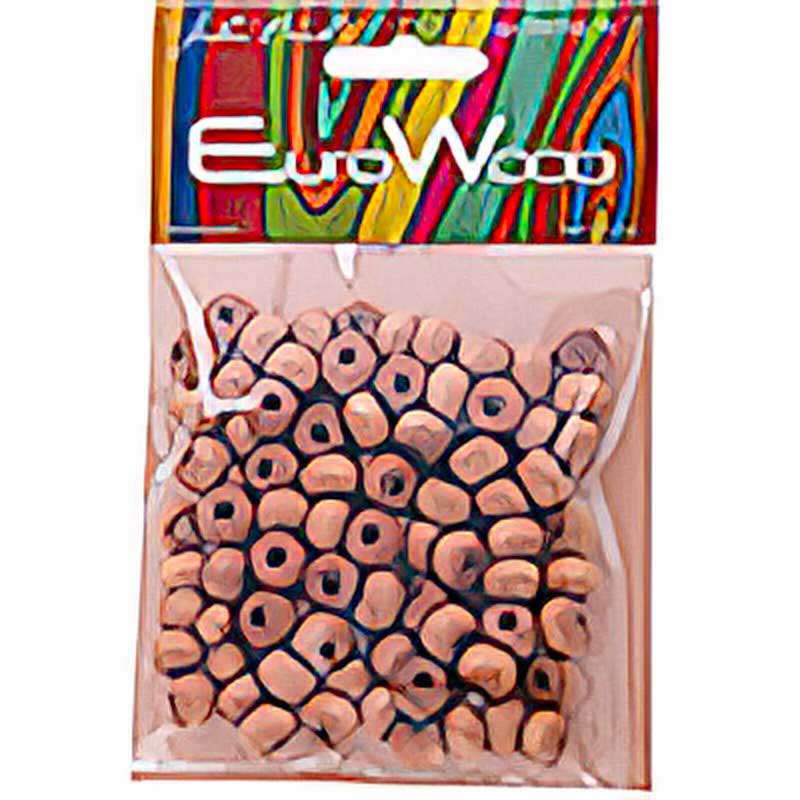 Euro Wood - 9x6mm Crow Beads - Light Brown (100pcs)