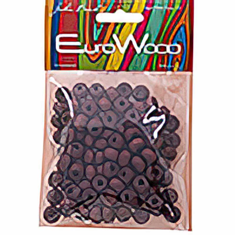 Euro Wood - 9x6mm Crow Beads - Mahogany (100pcs)