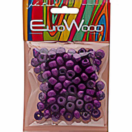 Euro Wood - 9x6mm Crow Beads - Purple (100pcs)