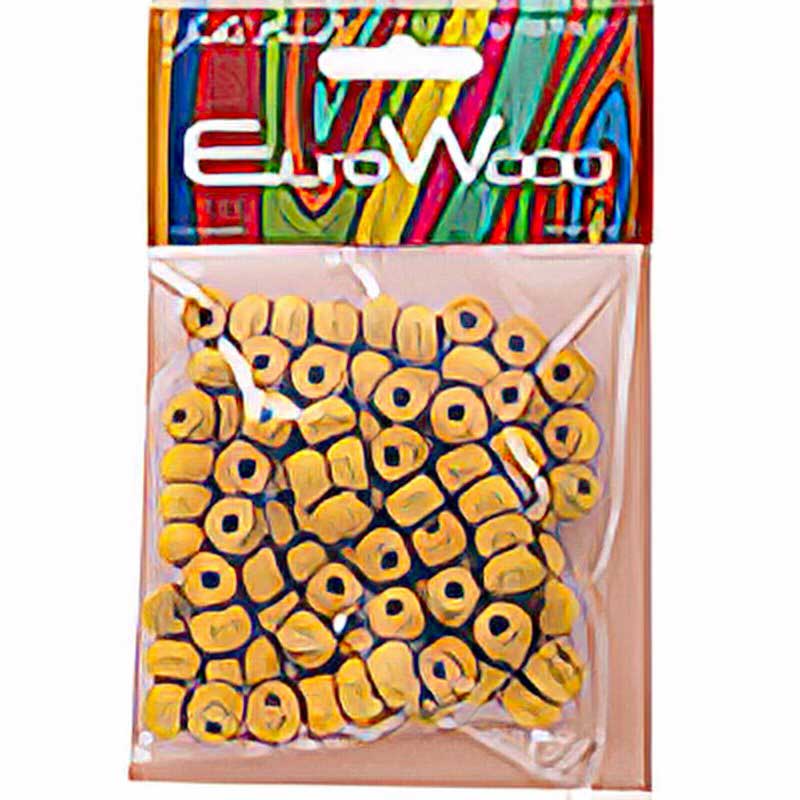 Euro Wood - 9x6mm Crow Beads - Yellow (100pcs)