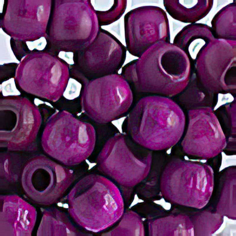 Euro Wood - 6x4.8mm Crow Beads - Purple (100pcs)