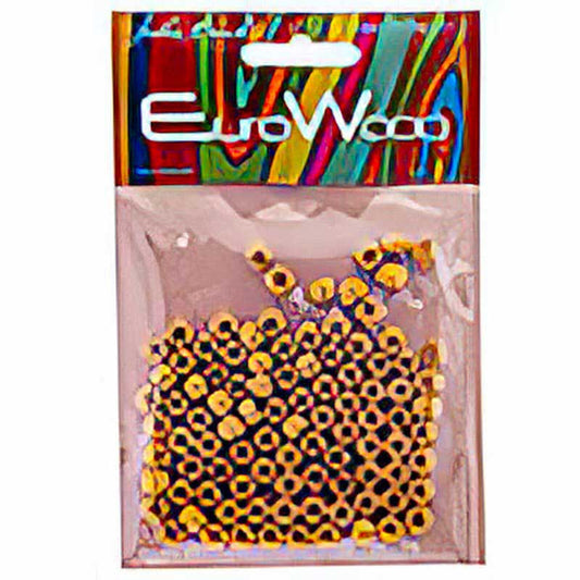 Euro Wood - 6x4.8mm Crow Beads - Yellow (100pcs)