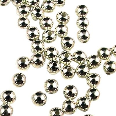 Metal Beads - 2mm - Round - Silvertone (1000)