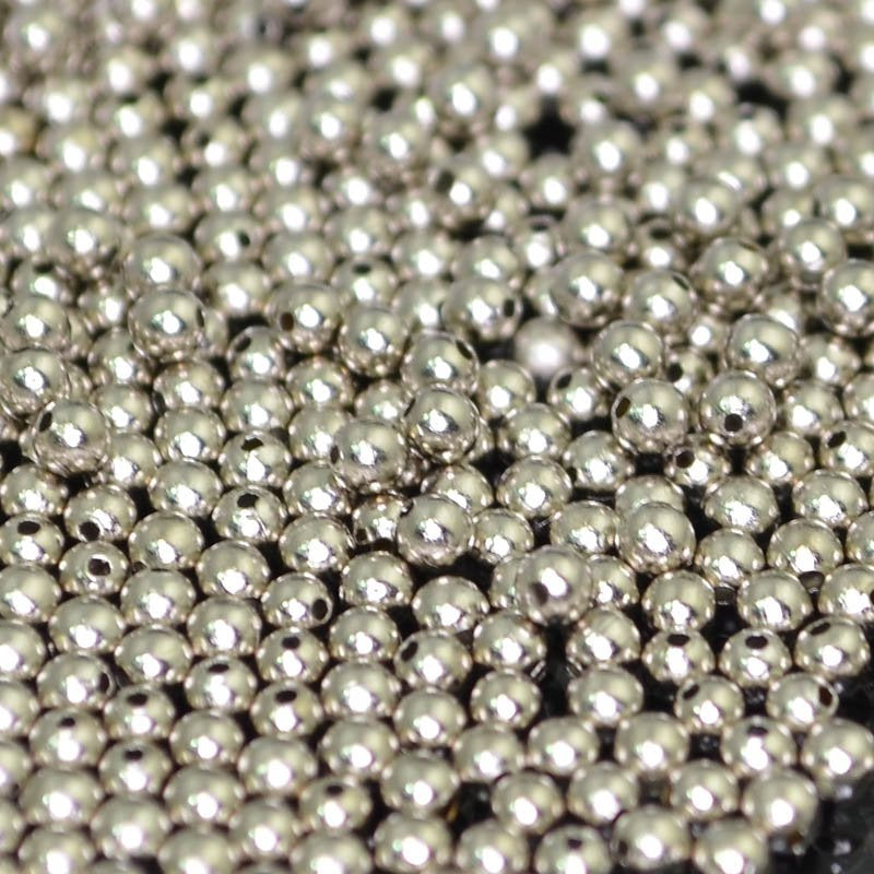 Metal Beads - 2mm Round - Nickel Coloured (1000)