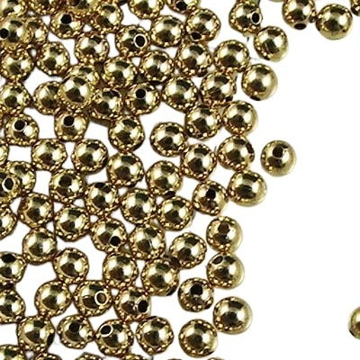 Metal Beads - 2mm - Round - Goldtone (100)