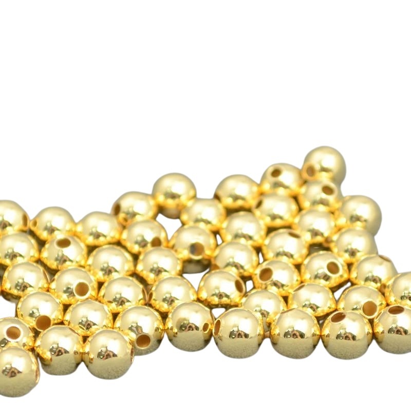 Metal Beads - 6mm - Round - Goldplated (25)