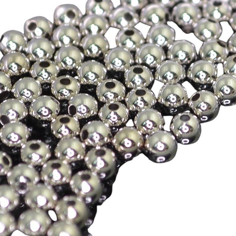 Metal Beads - 3mm - Round - Nickel Coloured (100)