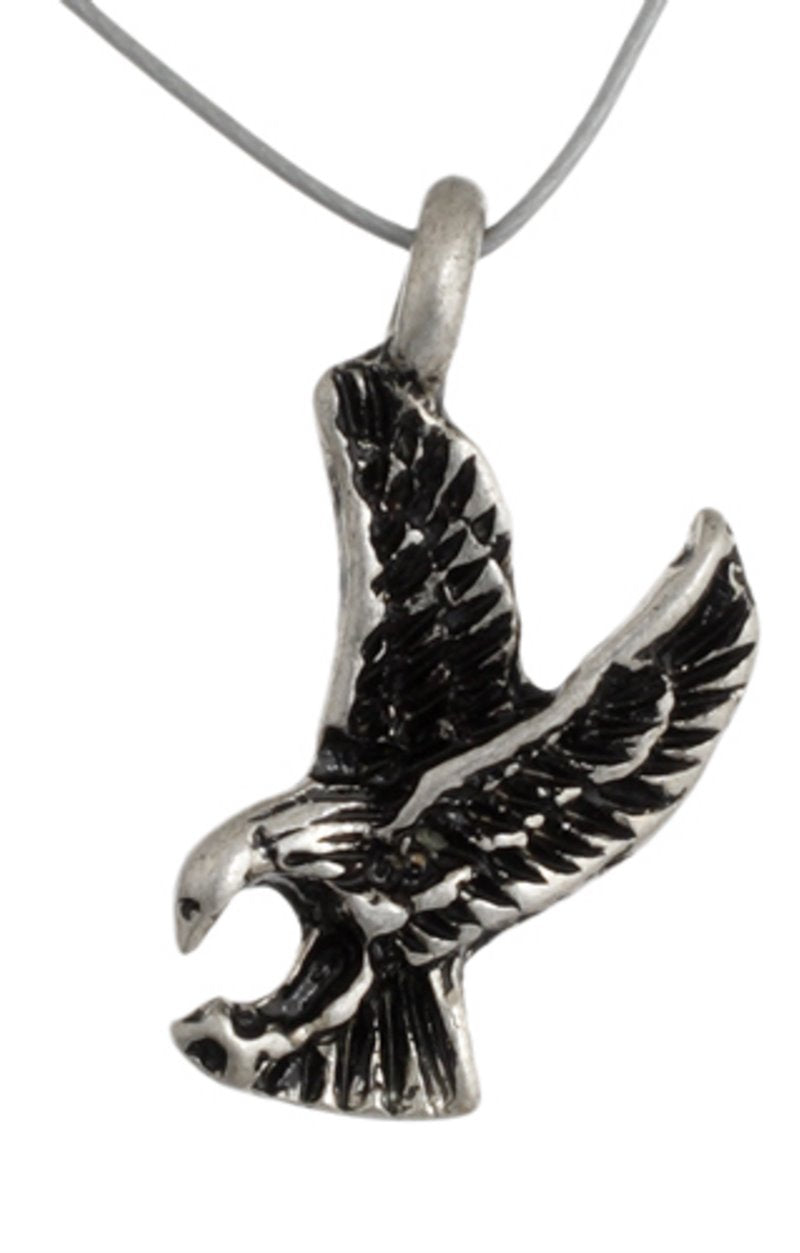 Landing Eagle Charm   Antiqued Silver Each