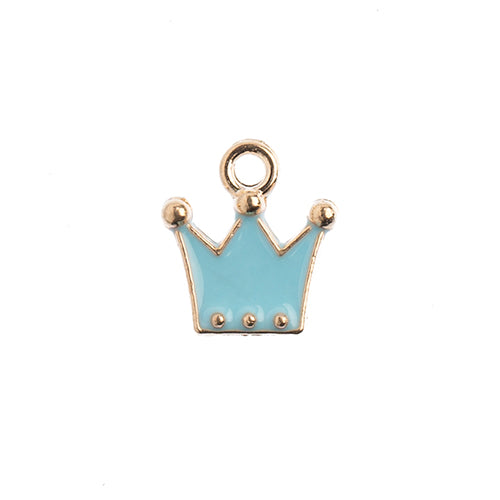 S&P Charm Crown   Lt Blue 10pcs