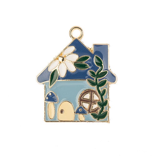 S&P Charm   Blue House 3pcs