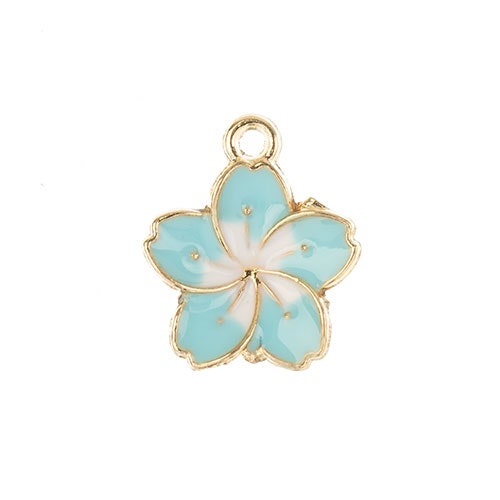 S&P Charm   Blue Flower 8pcs