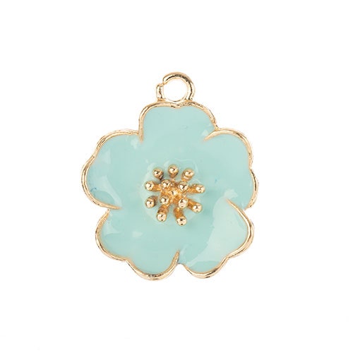S&P Charm   Blue Flower 4pcs