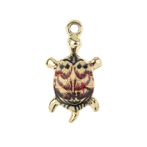 S&P Charm Turtle   Brown 5pcs