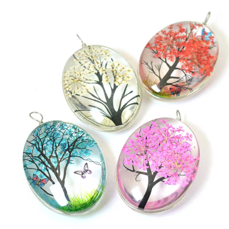 Dried Flower 35mm Oval Random each