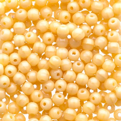 Glass Beads - 3mm - Round - Opaque Ivory (120)