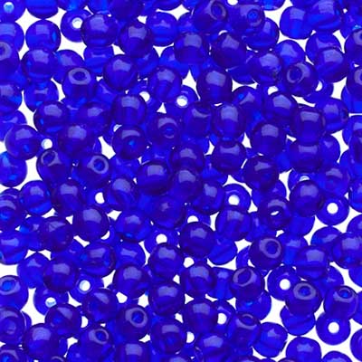 Glass Beads - 3mm - Round - Opaque Cobalt (120)