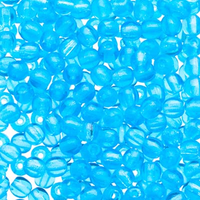 Glass Beads - 3mm - Round - Transparent Aqua (120)