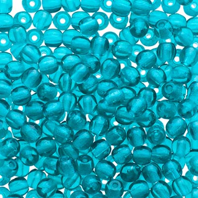Glass Beads - 3mm - Round - Transparent Blue Zircon (120)