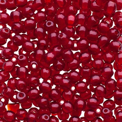 Glass Beads - 3mm - Round - Transparent Garnet (120)