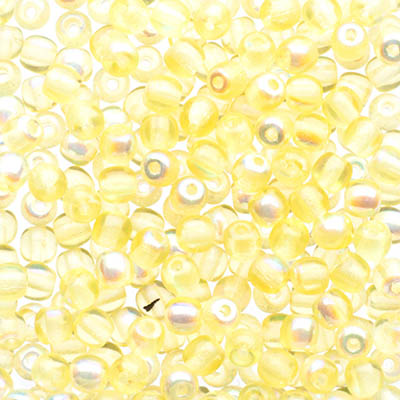 Glass Beads - 3mm - Round - Jonquil AB (120)