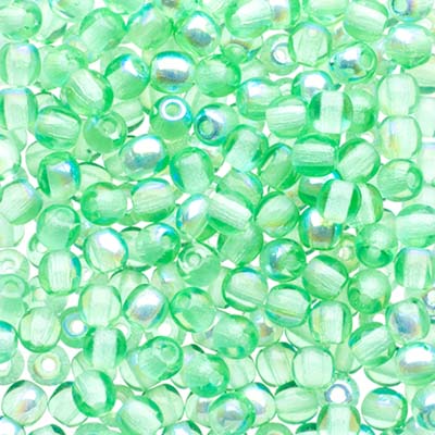 Glass Beads - 3mm - Round - Peridot AB (120)
