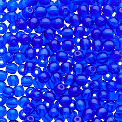 Glass Beads - 3mm - Round - Transparent Sapphire (120)