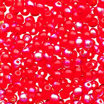 Glass Beads - 3mm - Round - Transparent Light Siam AB (120)