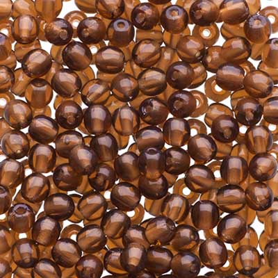 Glass Beads - 3mm - Round - Smoked Topaz (120)