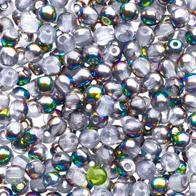 Glass Beads - 3mm - Round - Crystal Vitrail (120)