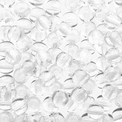 Glass Beads - 4mm - Round - Transparent Crystal (100)