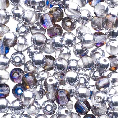 Glass Beads - 4mm - Round - Bermuda Blue (100)