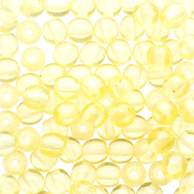 Glass Beads - 4mm - Round - Jonquil (100)