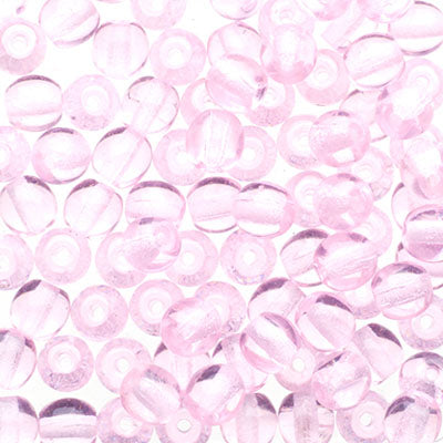 Glass Beads - 4mm - Round - Transparent Light Rose (100)
