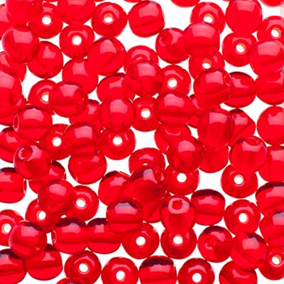 Glass Beads - 4mm - Round - Siam (100)