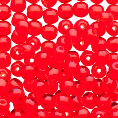 Glass Beads - 4mm - Round - Light Siam (100)