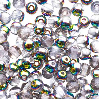 Glass Beads - 4mm - Round - Crystal Vitrail (100)