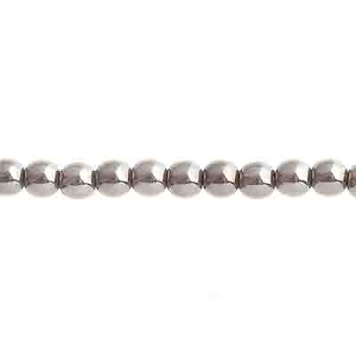 Glass Beads - 4mm Round - Chrome (45pc strand)