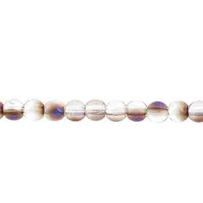 Glass Beads - 4mm Round - Crystal Azuro (45pc strand)